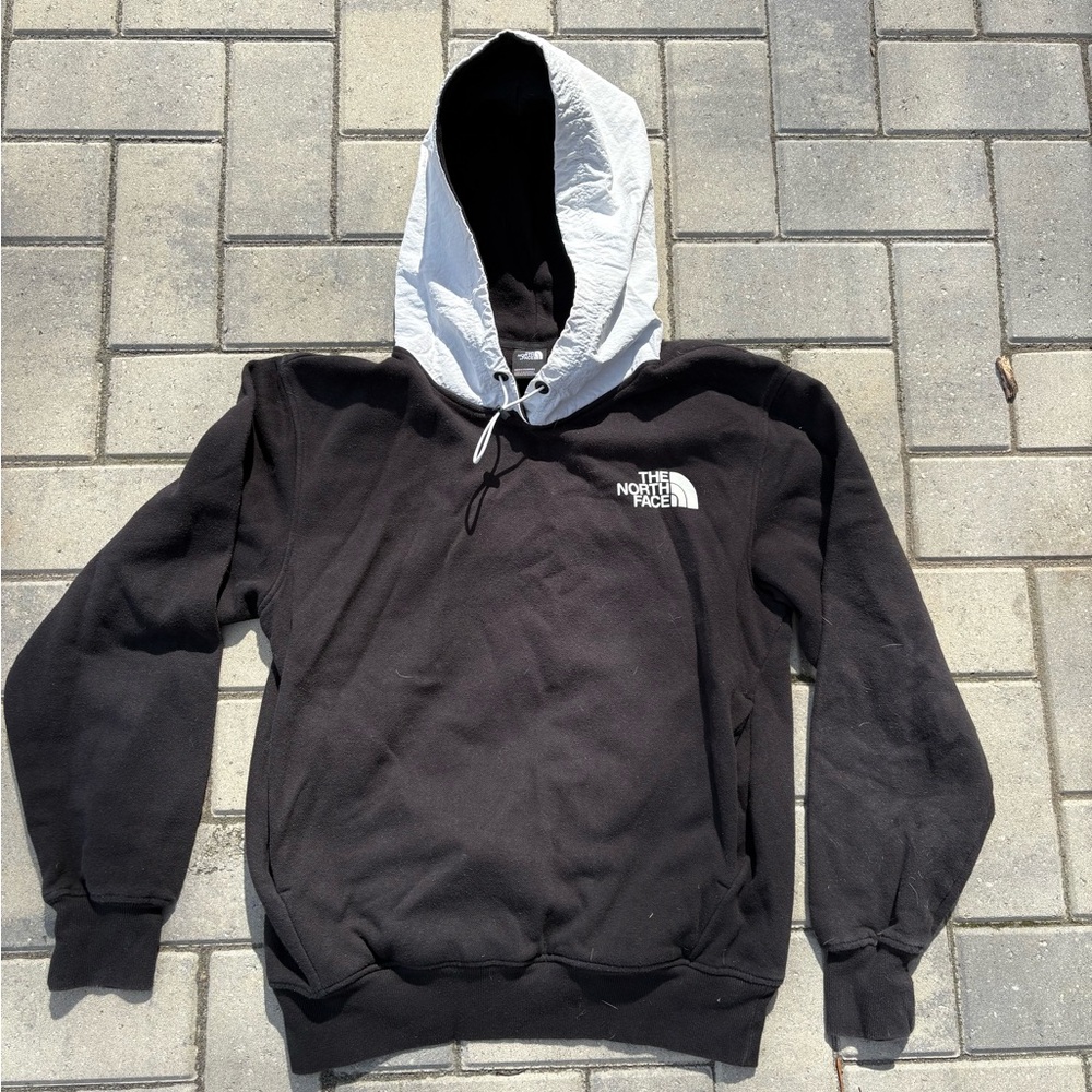 The North Face Black and Gray Hoodie - Small
